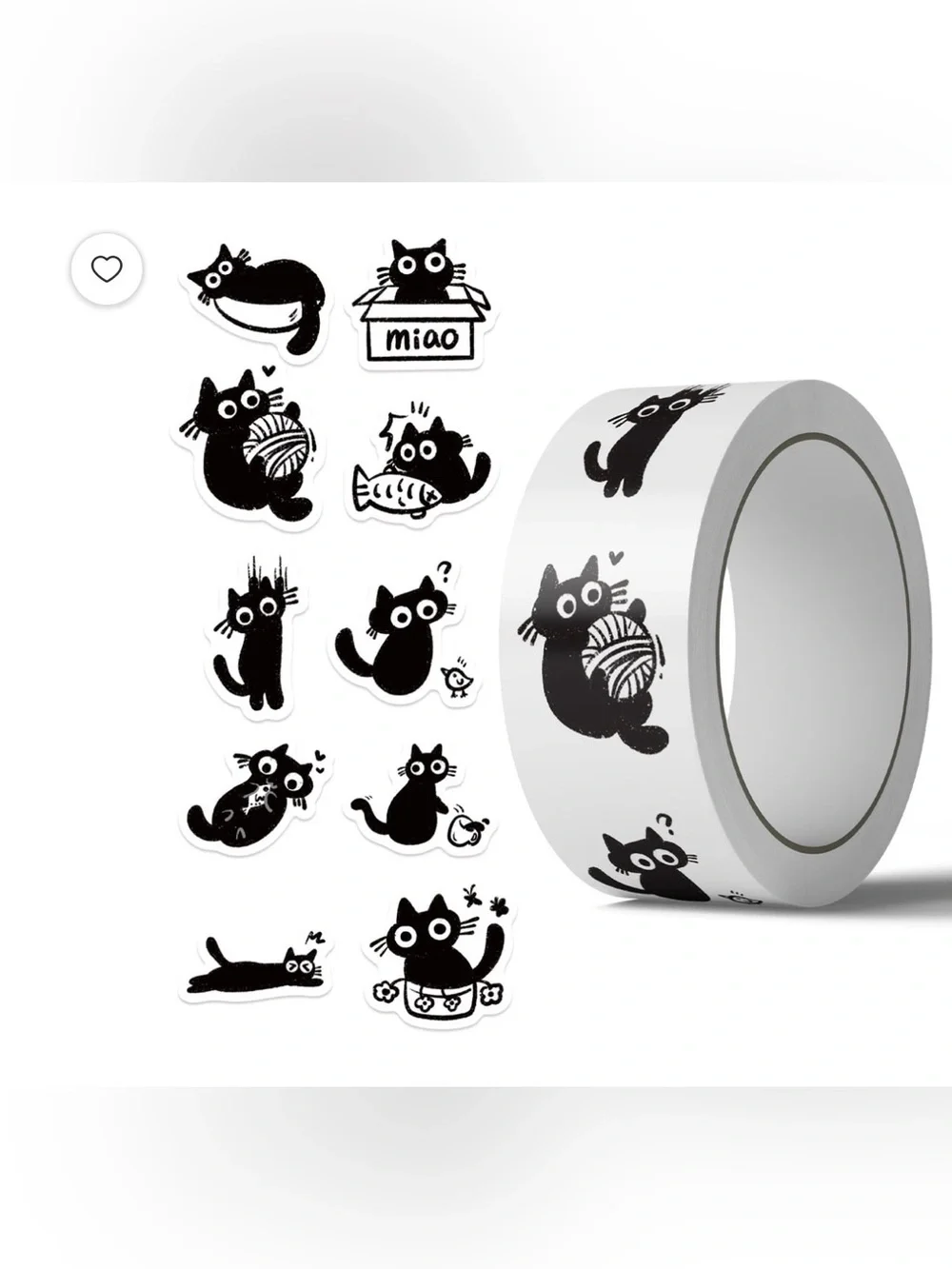 Black cat stickers 500